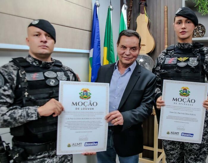 ALMT entrega moções em reconhecimento a policiais militares por atuação de destaque na segurança pública