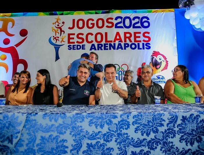 Botelho reforça valores do esporte durante abertura dos Jogos Escolares 2026, em Arenápolis